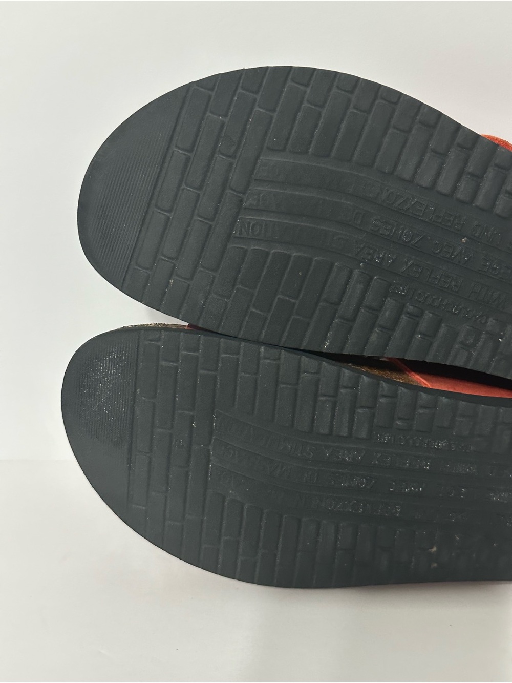 Mephisto Sandals Size 7/38 Helen Orange Nubuck Toe Loop Thong Comfort Air Relax - Picture 11 of 12